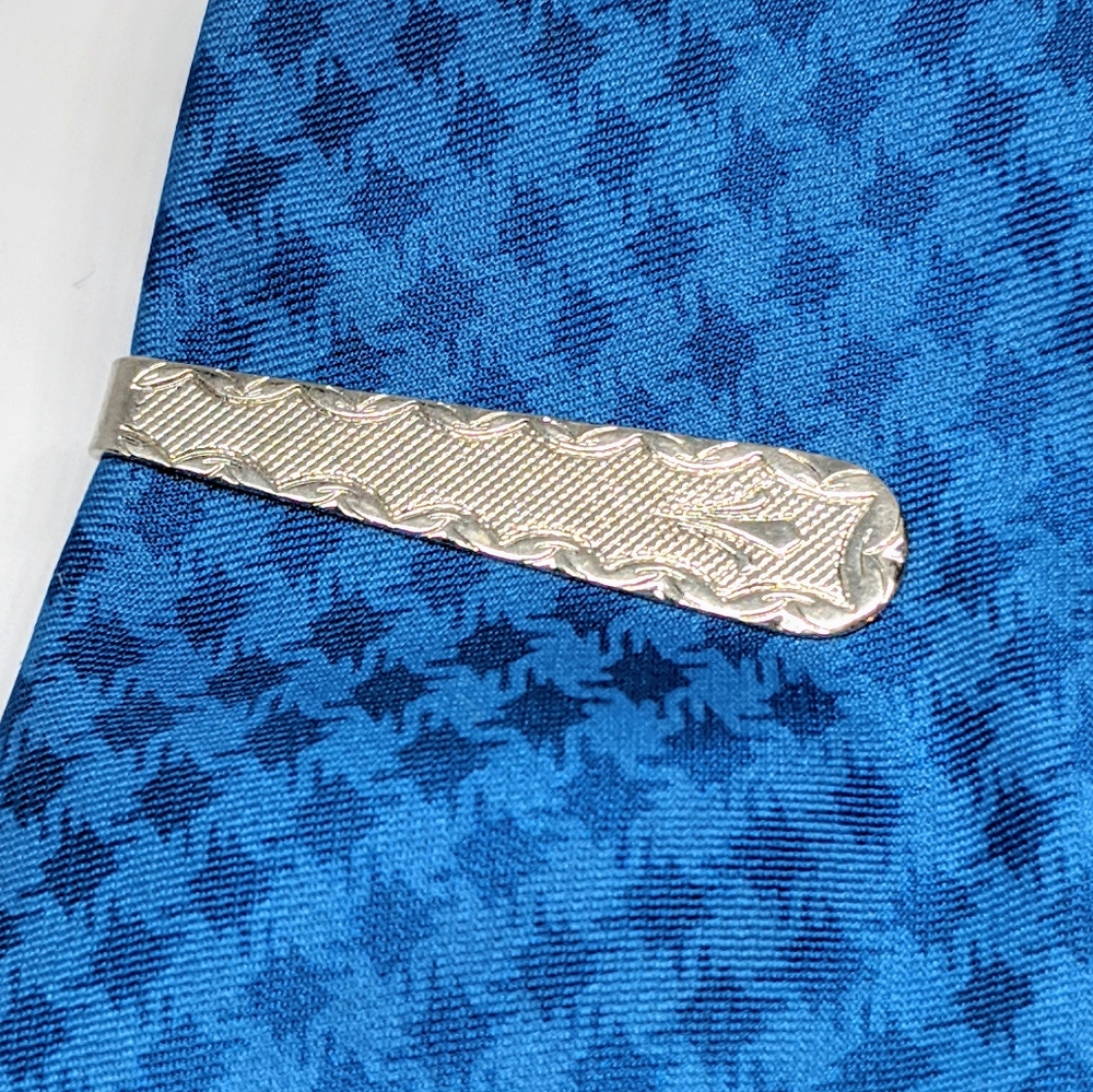 Vintage Silver tone Tie Clip